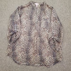 Leopard Print Button DownShirt